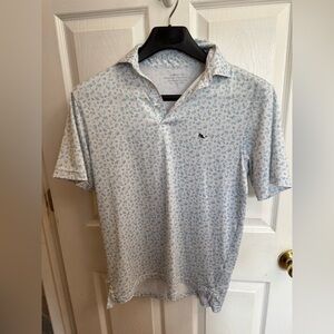 Vineyard Vines On The Go Sankaty Polo Shirt Mens Small Fish Print